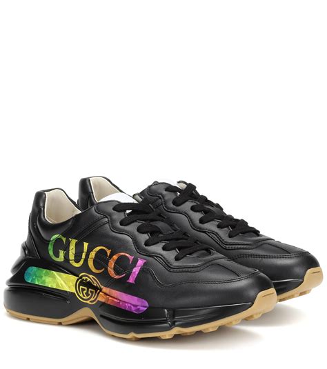 gucci black leather shoes|gucci shoes women black.